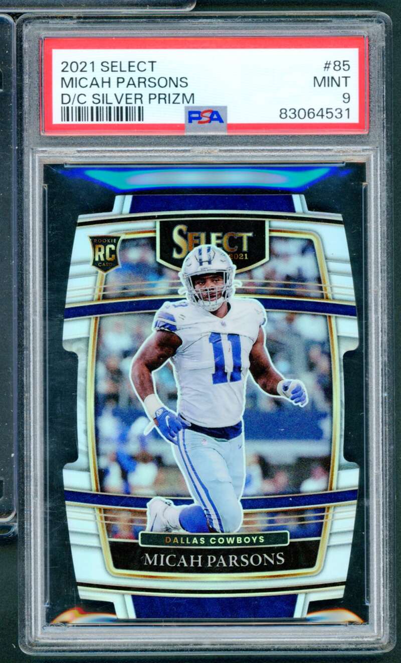 Micah Parsons Rookie Card 2021 Select D/C Silver Prizm #85 PSA 9 Image 1