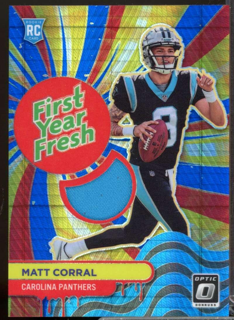Matt Corral 2022 Donruss Optic First Year Fresh Rookie Jerseys Blue Hyper #4  Image 1