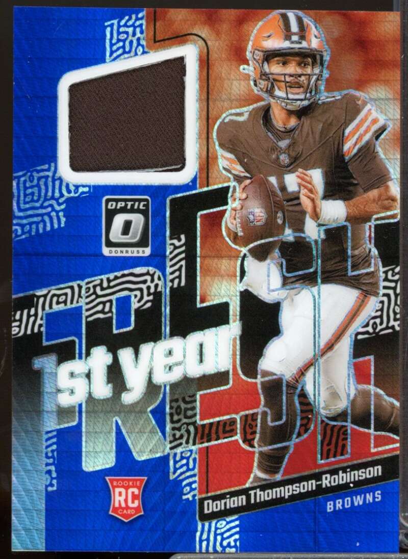 Dorian Thompson-Robinson 2023 Optic First Year Fresh Rookie JSY Blue Hype #12  Image 1