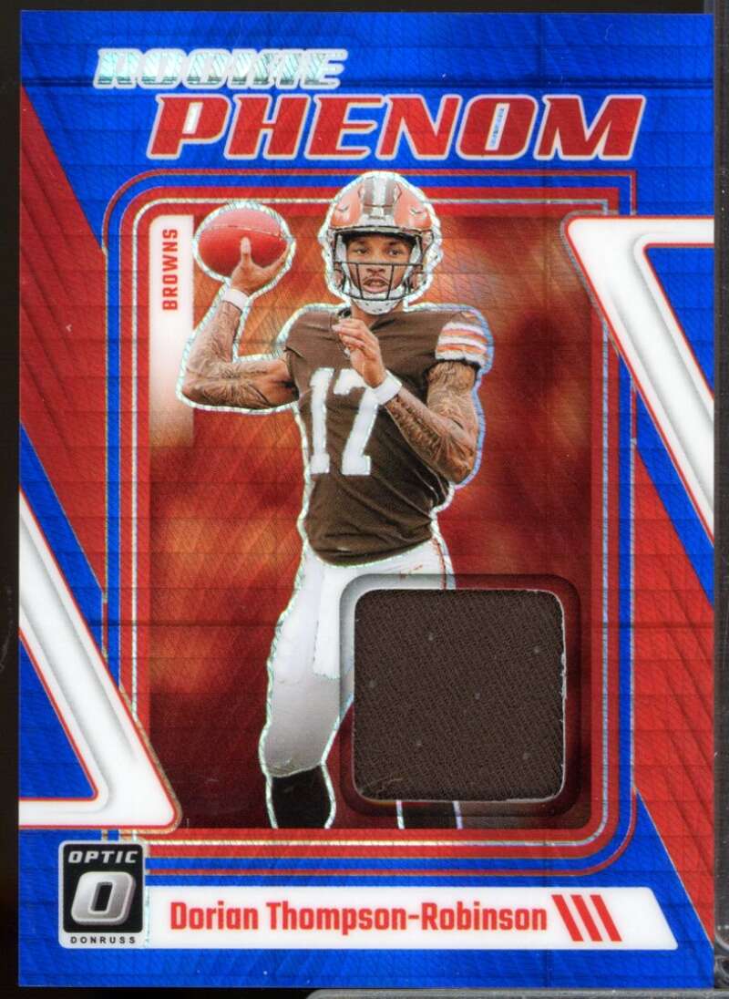 Dorian Thompson-Robinson 2023 Donruss Optic Rookie Phenoms JSY Blue Hyper #12  Image 1
