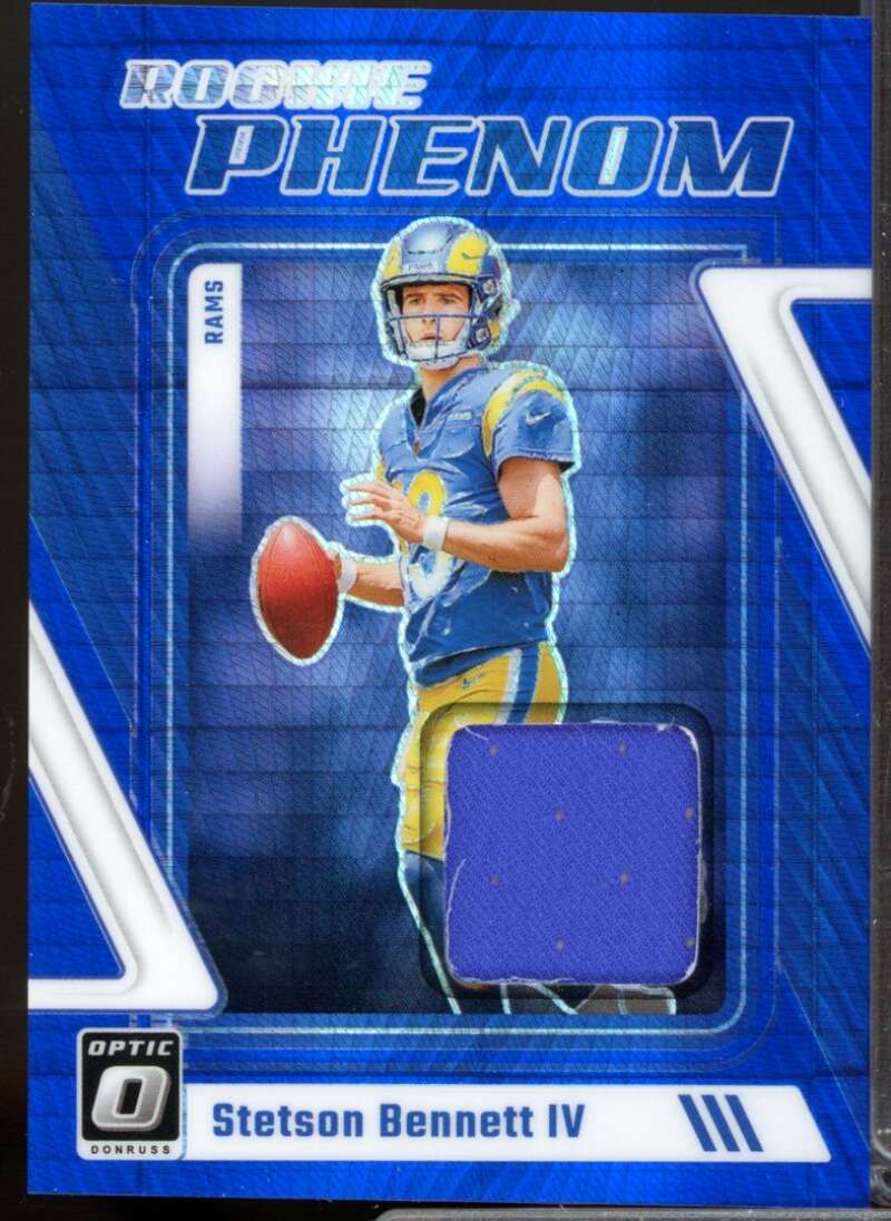 Stetson Bennett IV 2023 Donruss Optic Rookie Phenoms Jerseys Blue Hyper #35  Image 1