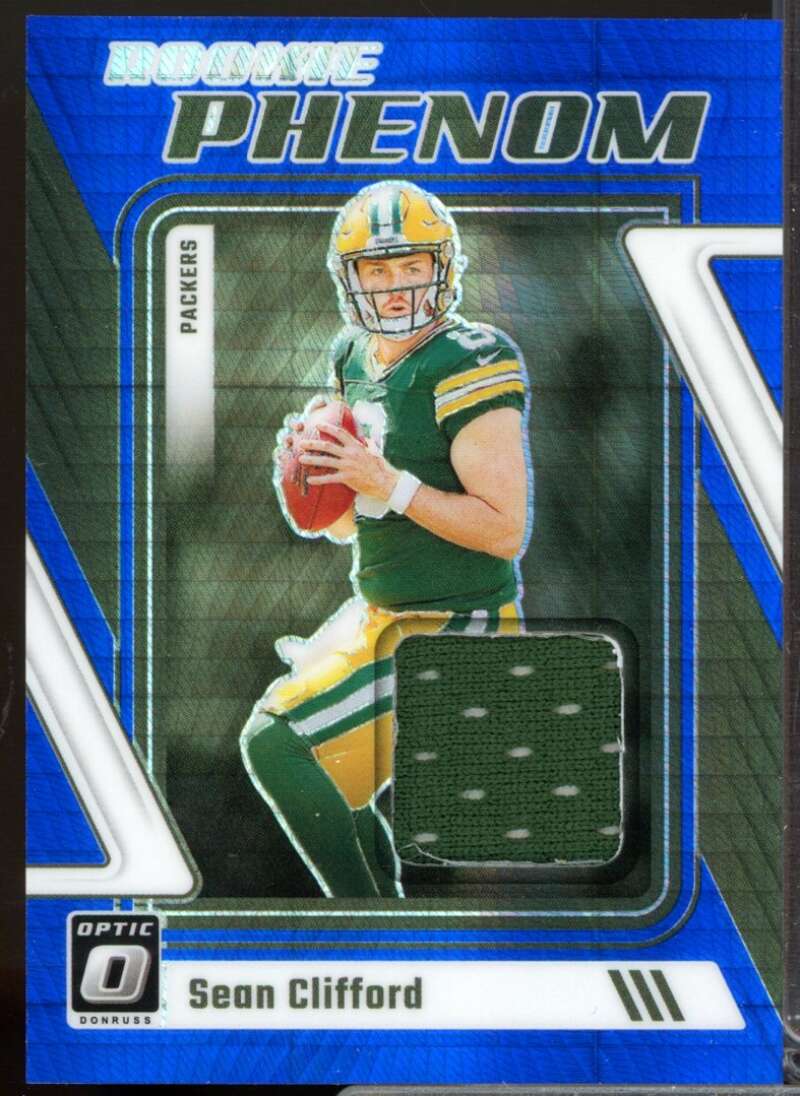 Sean Clifford Card 2023 Donruss Optic Rookie Phenoms Jerseys Blue Hyper #34  Image 1