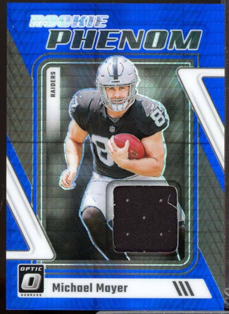 Michael Mayer Card 2023 Donruss Optic Rookie Phenoms Jerseys Blue Hyper #27  Image 1