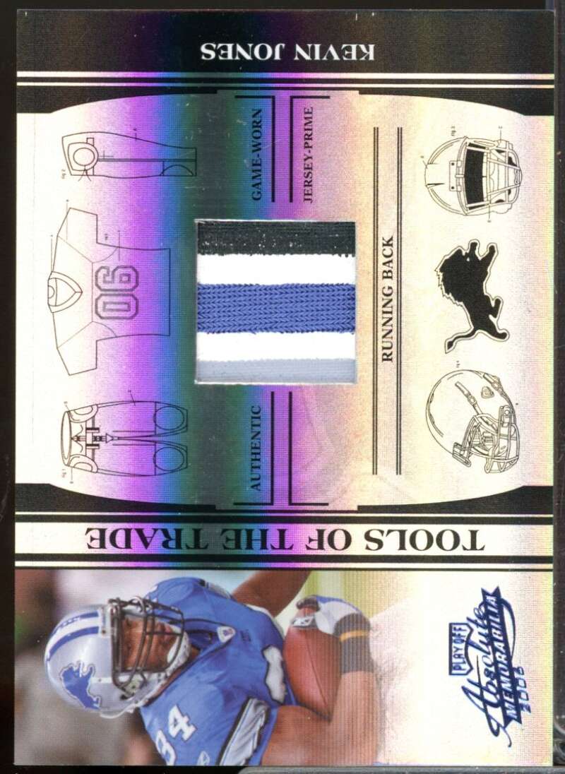 Kevin Jones Card 2006 Absolute Tools of the Trade Jersey Material Blue #TOT82  Image 1