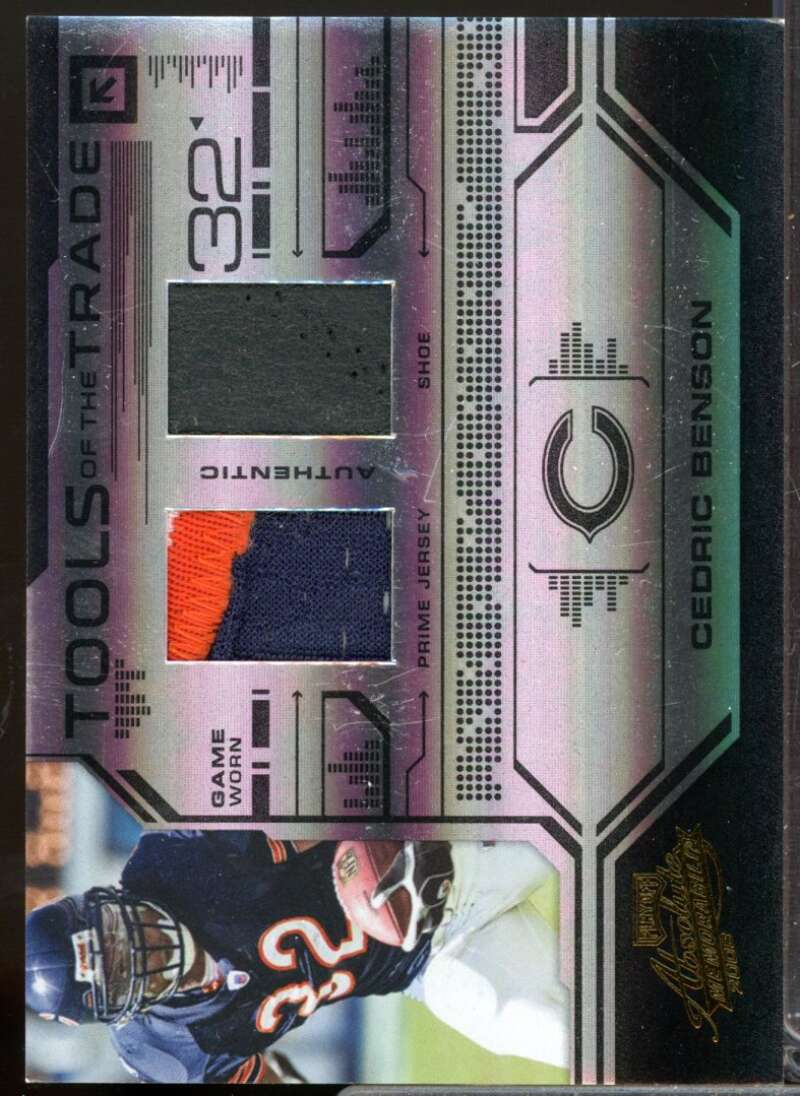 Cedric Benson 2008 Absolute Tools of Trade Double Jersey Black Spectrum #TOTT5  Image 1