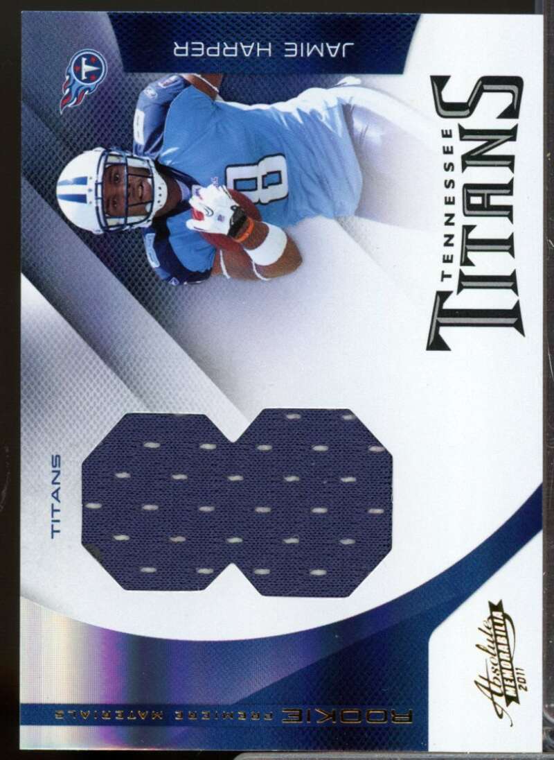 Jamie Harper 2011 Absolute Rookie Premiere Materials Oversize JSY Number #220  Image 1