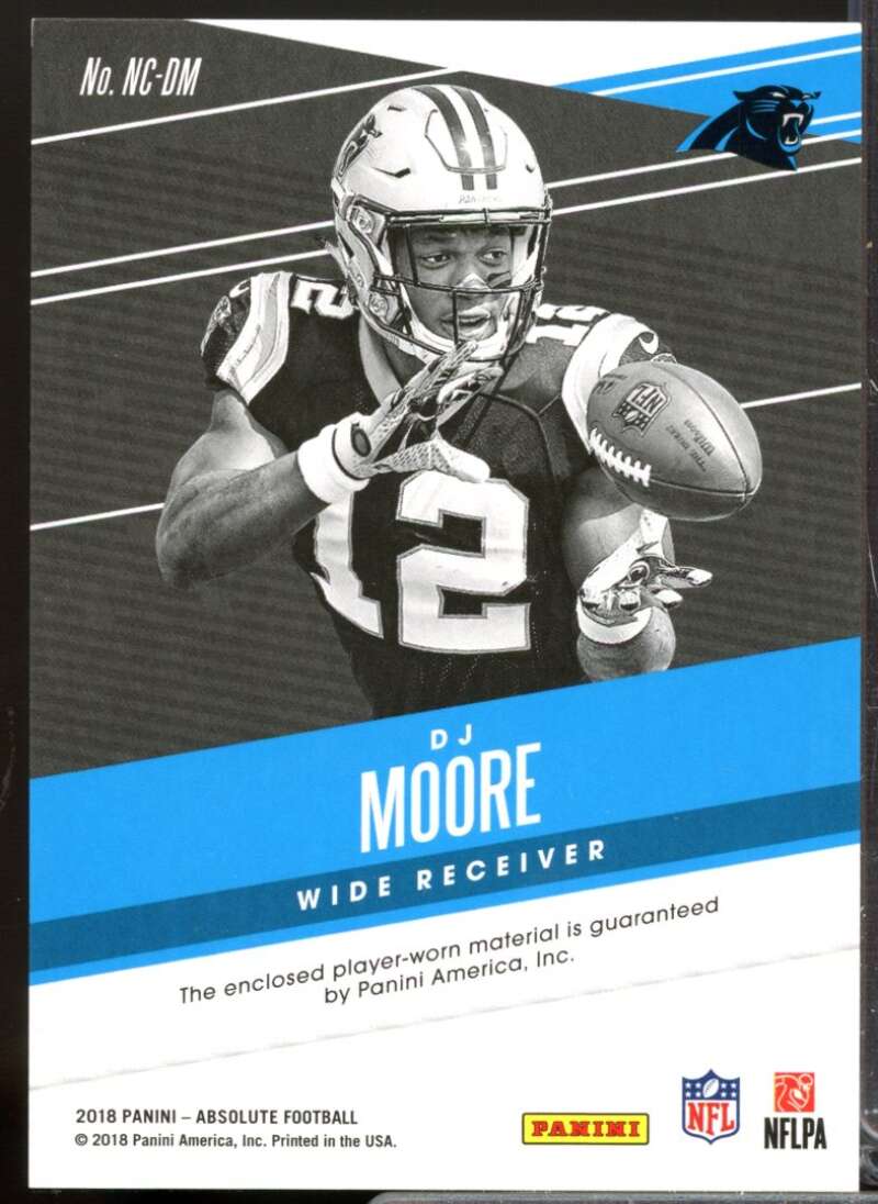 D.J. Moore Card 2018 Absolute Newcomers Rookie Jerseys #17  Image 2