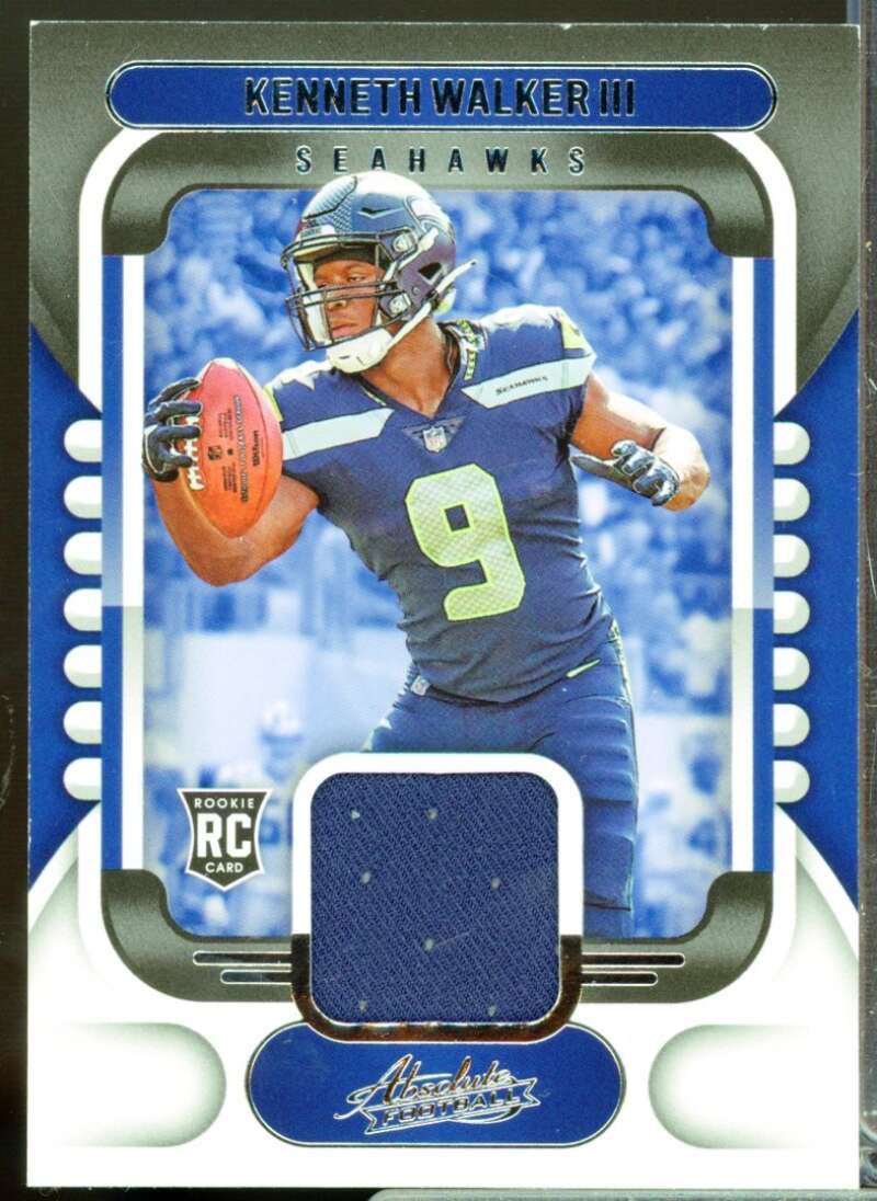 Kenneth Walker III Card 2022 Absolute Absolute Rookie Jersey Materials #18  Image 1