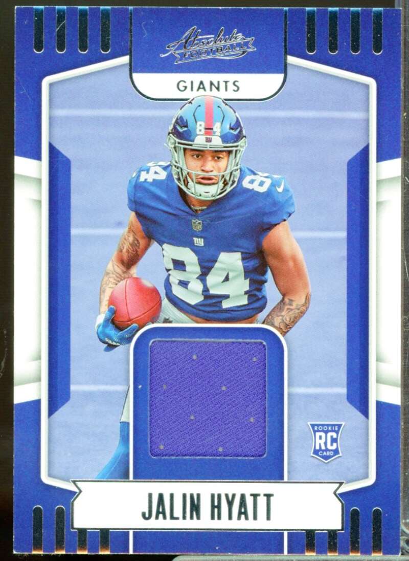 Jalin Hyatt Card 2023 Absolute Absolute Rookie Jersey Materials #23  Image 1