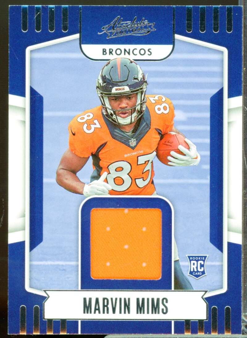 Marvin Mims Card 2023 Absolute Absolute Rookie Jersey Materials #19  Image 1