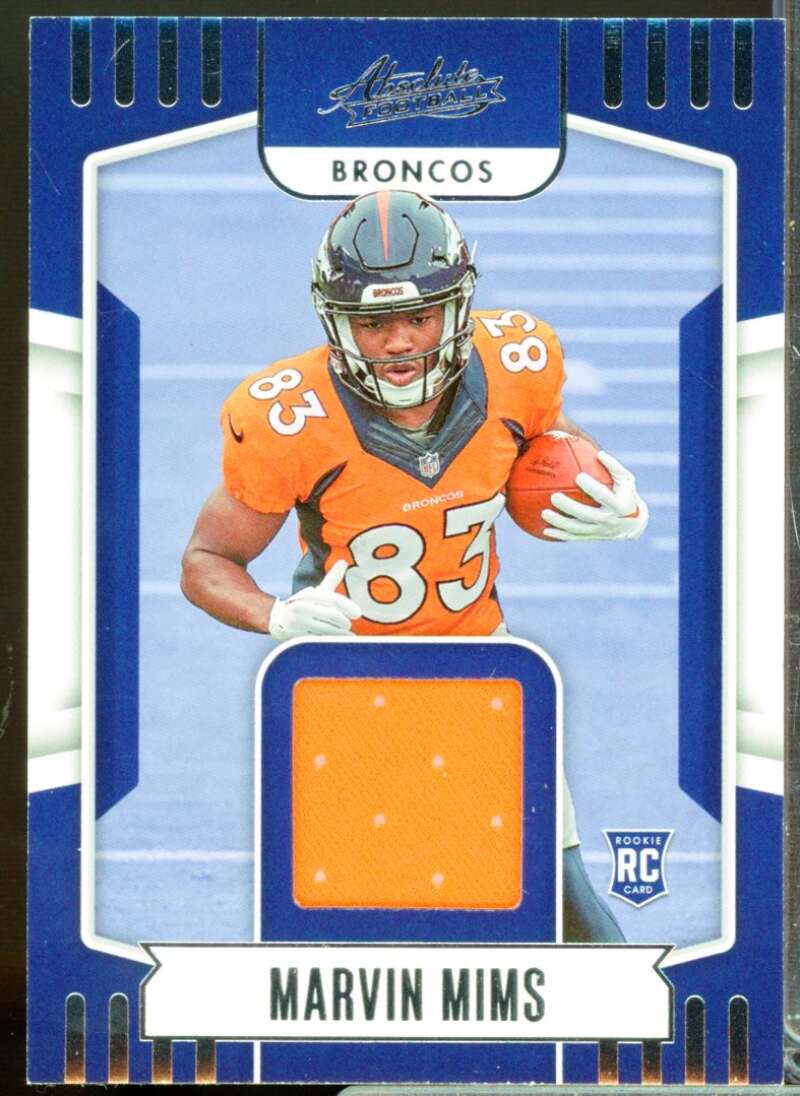 Marvin Mims Card 2023 Absolute Absolute Rookie Jersey Materials #19  Image 1
