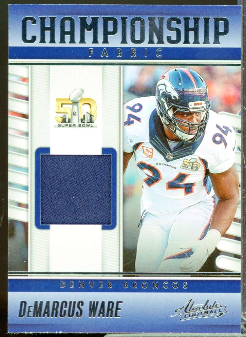 DeMarcus Ware Card 2023 Absolute Championship Fabric Jersey #4  Image 1