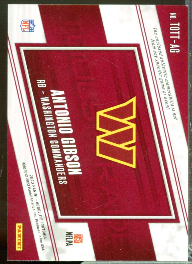 Antonio Gibson 2023 Absolute Tools of the Trade Double Jersey Materials #23  Image 2