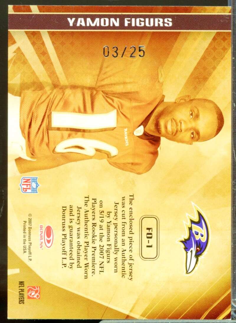 Yamon Figurs 2007 Rookies and Stars Freshman Orientation Rookie Jersey Prime #1  Image 2