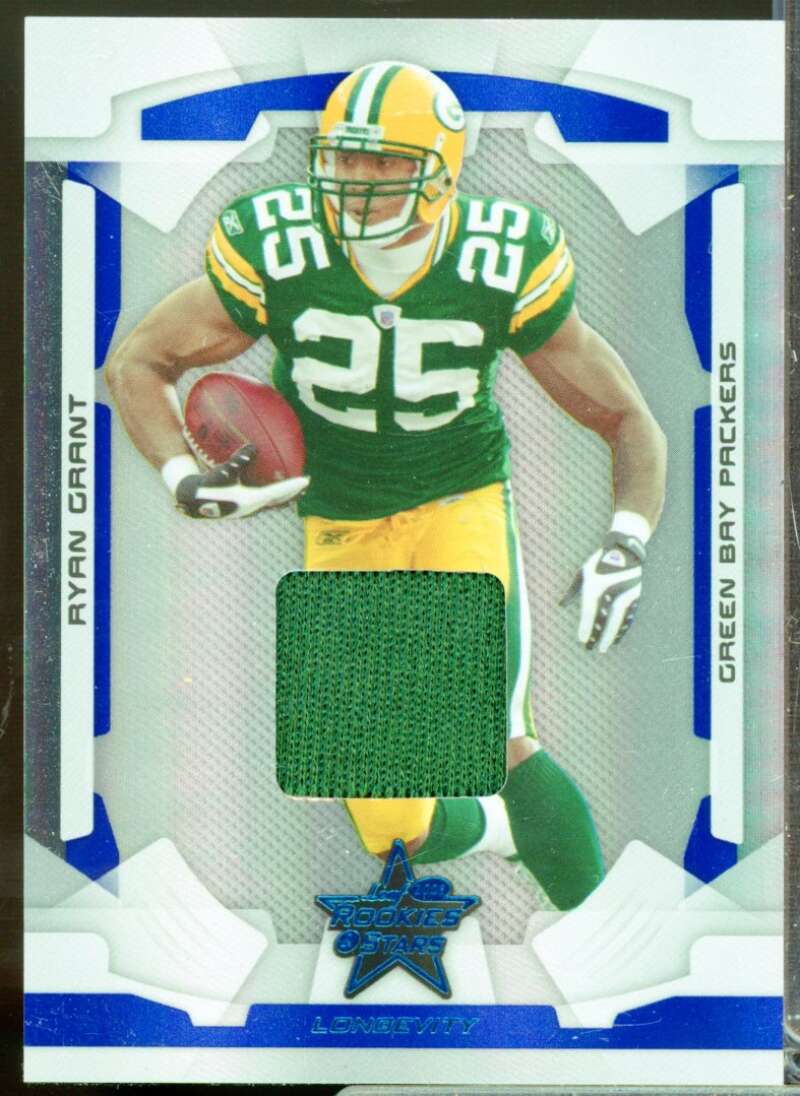 Ryan Grant 2008 Leaf Rookies and Stars Longevity Jersey Materials Sapphire #35  Image 1