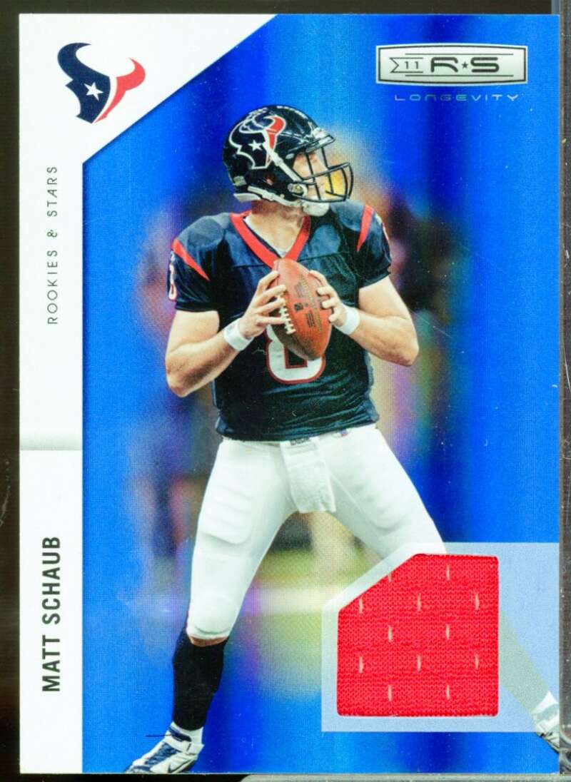 Matt Schaub /100 2011 Rookies and Stars Longevity Jersey Materials Sapphire #62  Image 1