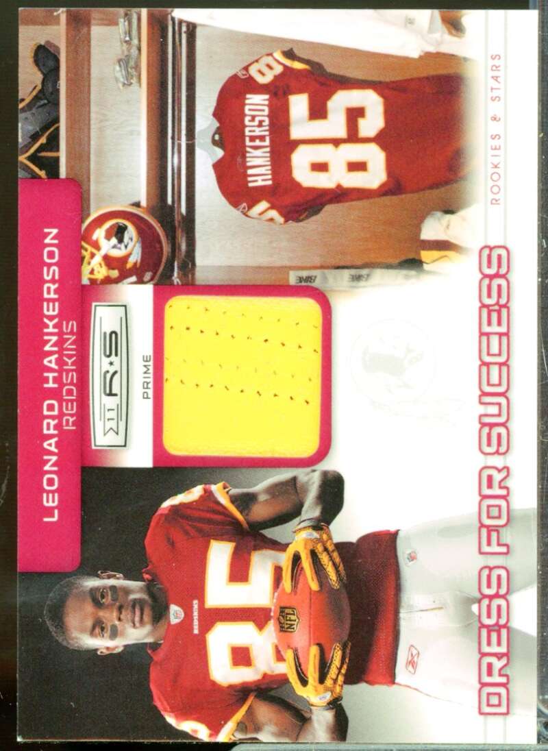 Leonard Hankerson 2011 Rookies Stars Dress for Success Rookie Jerseys Prime #21  Image 1