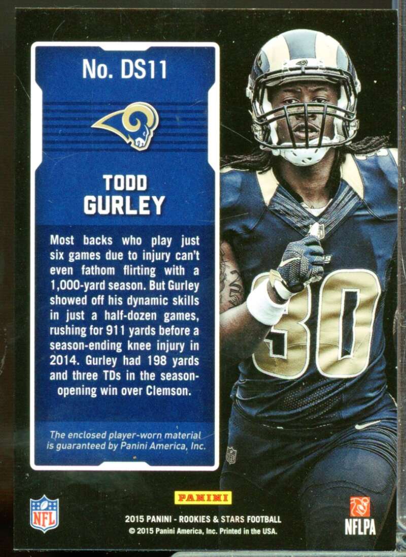 Todd Gurley Card 2015 Rookies and Stars Dress for Success Rookie Jerseys #11  Image 2