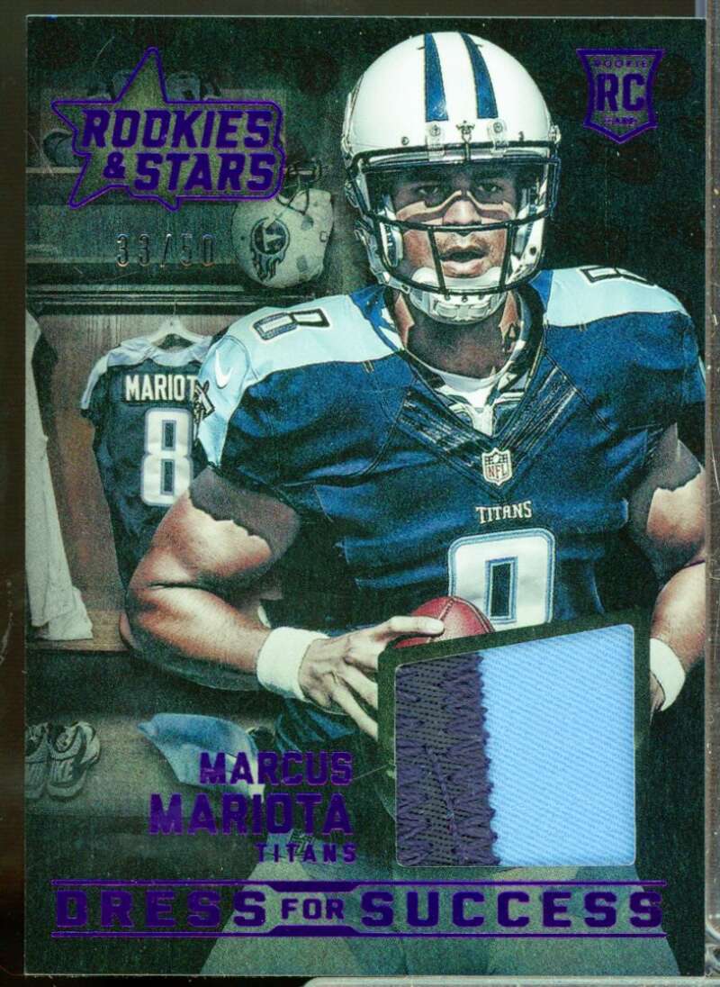 Marcus Mariota 2015 Rookies Stars Longevity Dress for Success Jersey Prime #2  Image 1