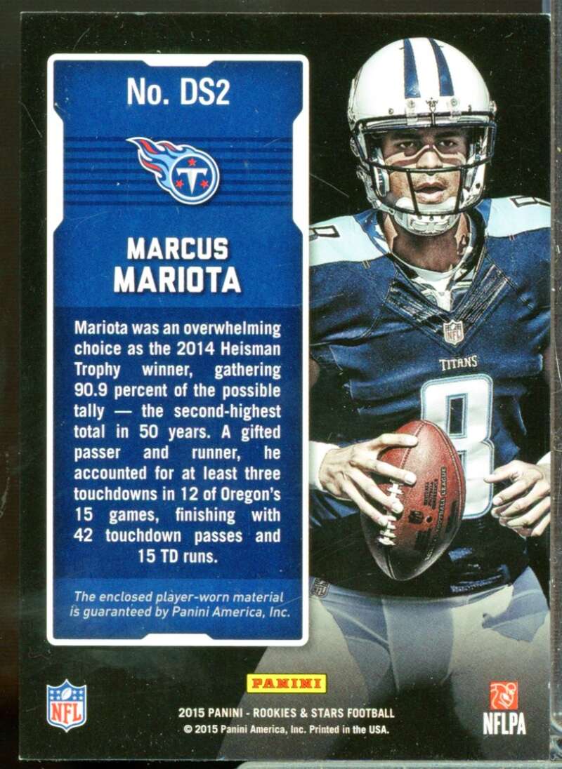 Marcus Mariota 2015 Rookies Stars Longevity Dress for Success Jersey Prime #2  Image 2