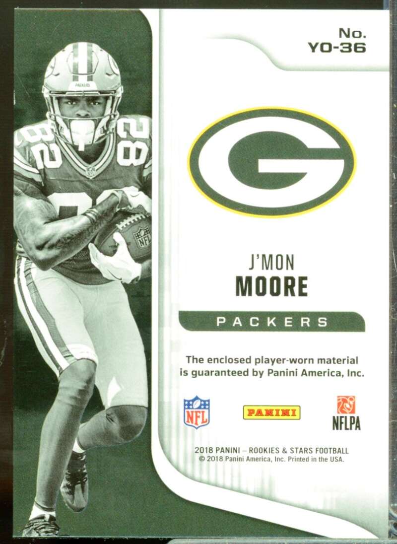 J'Mon Moore Card 2018 Rookies and Stars Year One Rookie Jerseys Prime #36  Image 2