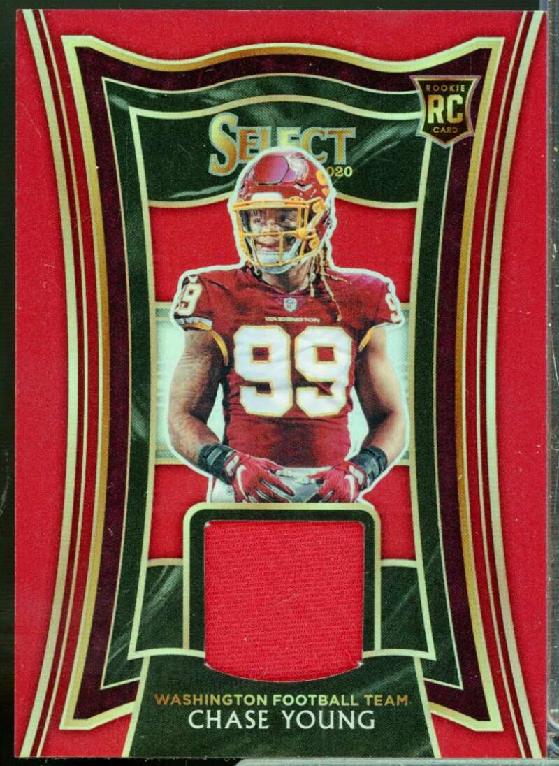 Chase Young Card 2020 Select Rookie Jersey Swatches Prizm Red #2  Image 1