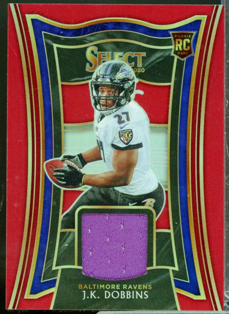 J.K. Dobbins Card 2020 Select Rookie Jersey Swatches Prizm Red #20  Image 1
