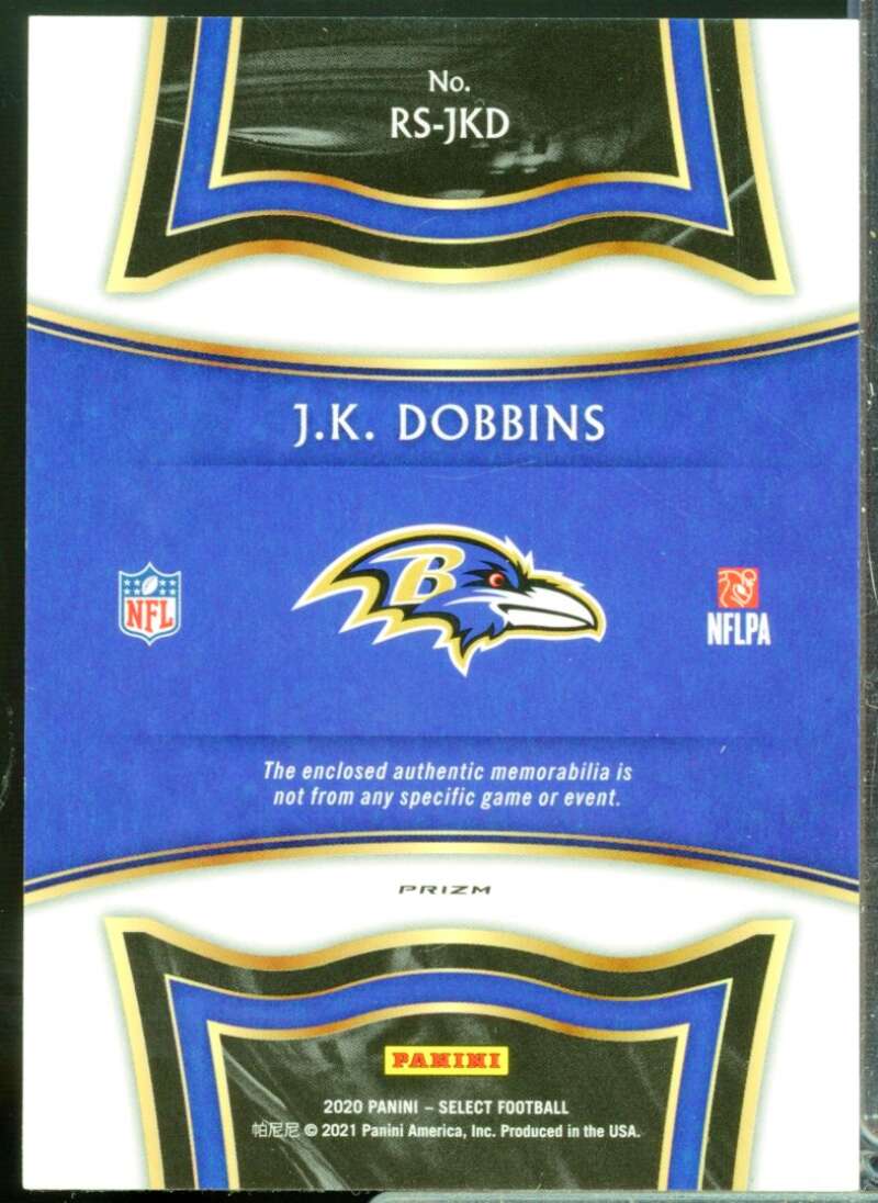 J.K. Dobbins Card 2020 Select Rookie Jersey Swatches Prizm Red #20  Image 2