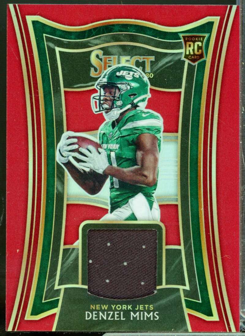 Denzel Mims Card 2020 Select Rookie Jersey Swatches Prizm Red #22  Image 1
