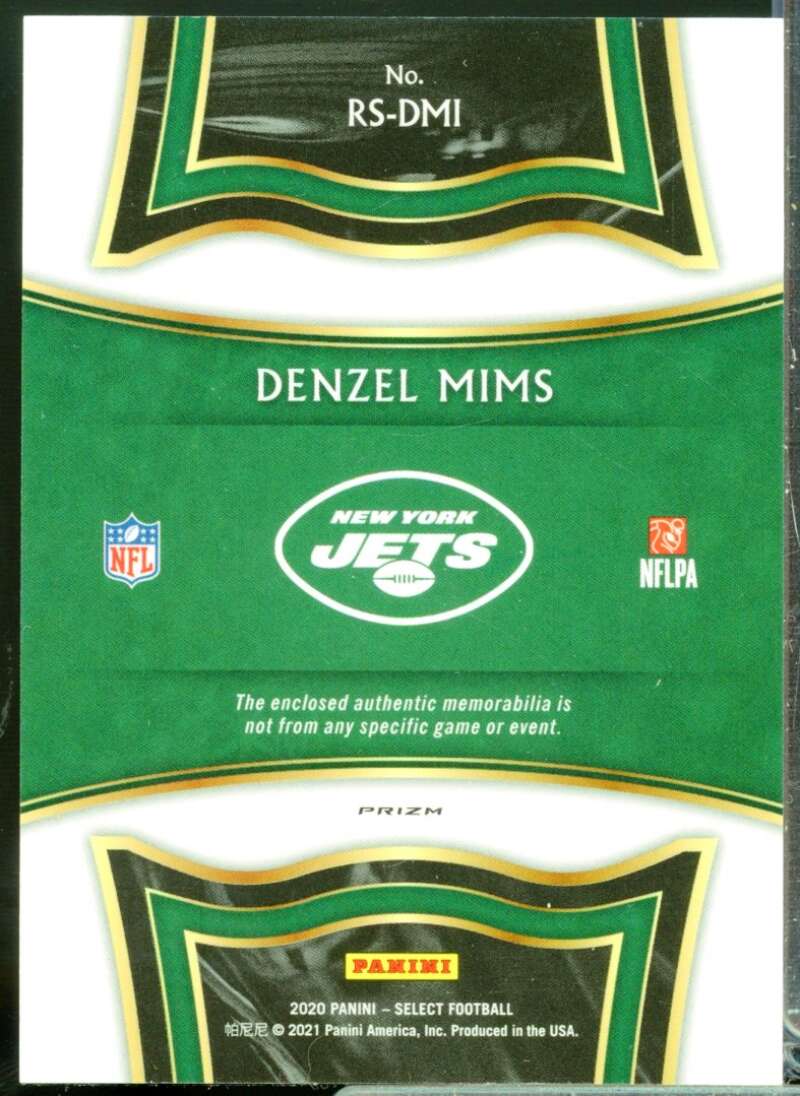 Denzel Mims Card 2020 Select Rookie Jersey Swatches Prizm Red #22  Image 2
