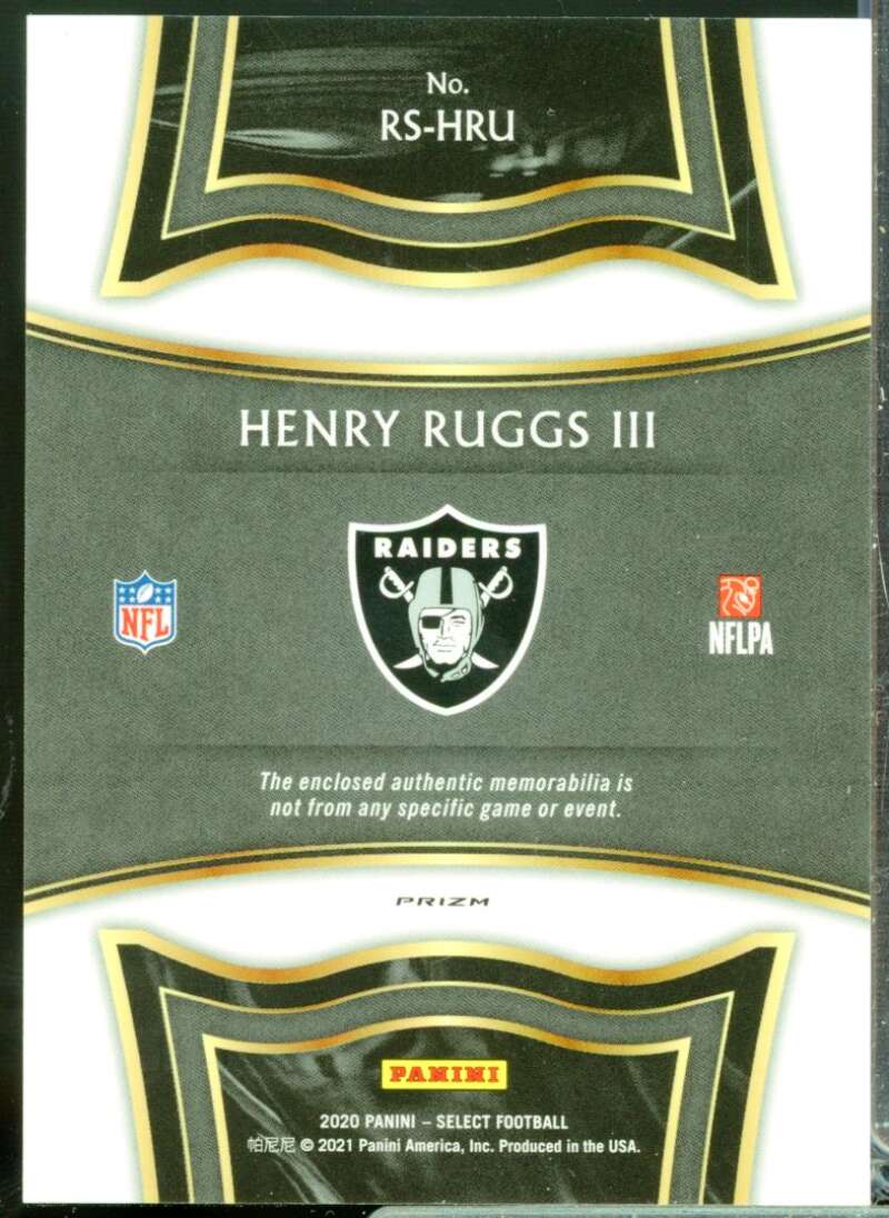 Henry Ruggs III Card 2020 Select Rookie Jersey Swatches Prizm Red #5  Image 2