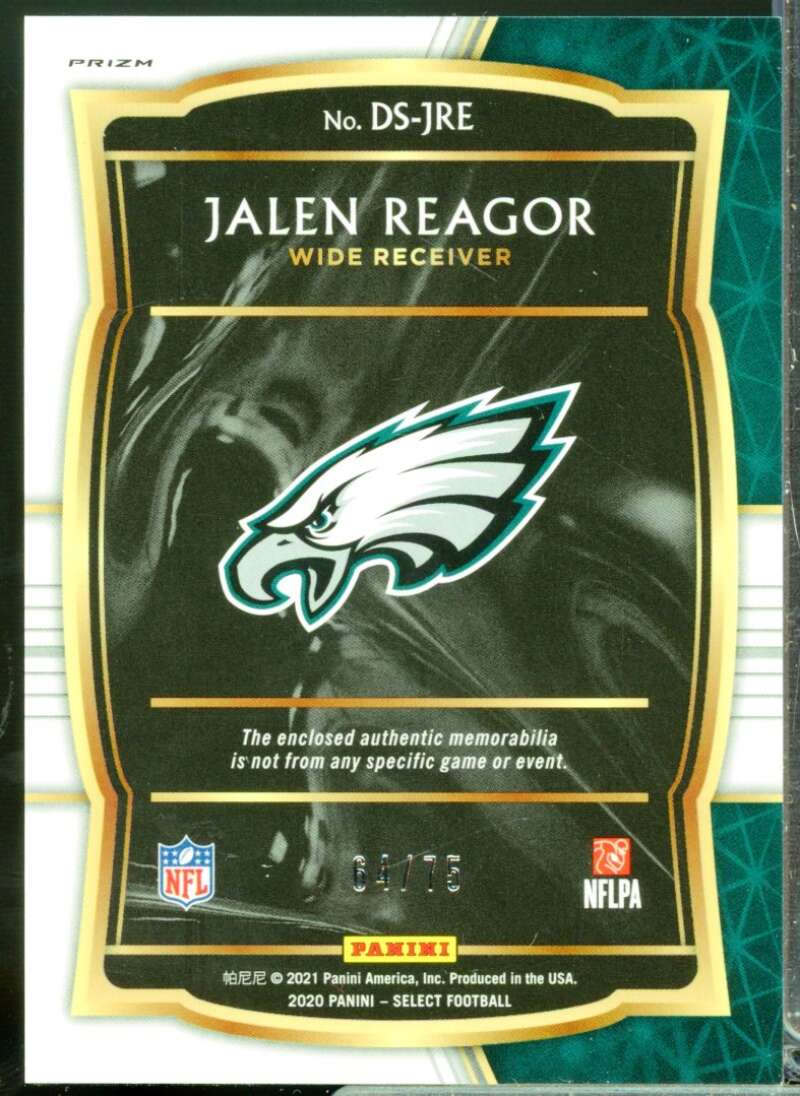 Jalen Reagor Card 2020 Select Draft Selections Rookie Jersey Prizm White #8  Image 2