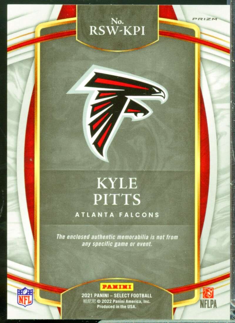 Kyle Pitts Card 2021 Select Rookie Jersey Swatches Prizm Red #10  Image 2