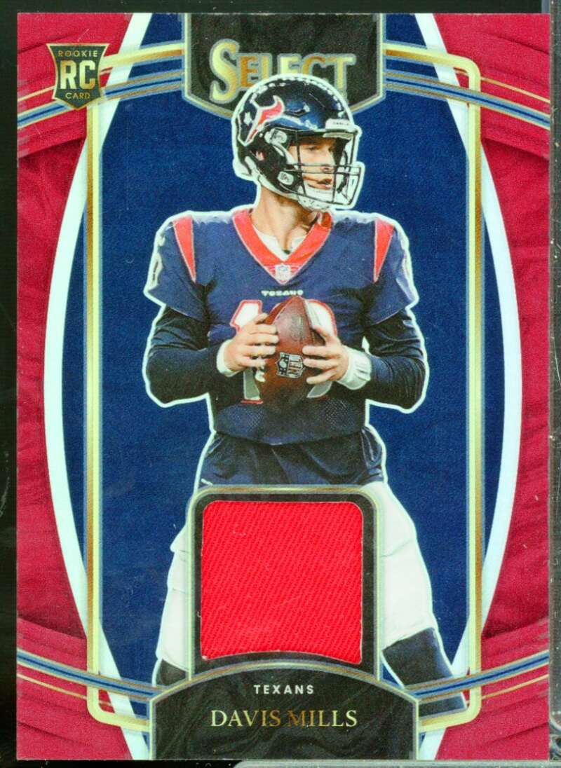Davis Mills Card 2021 Select Rookie Jersey Swatches Prizm Red #23  Image 1