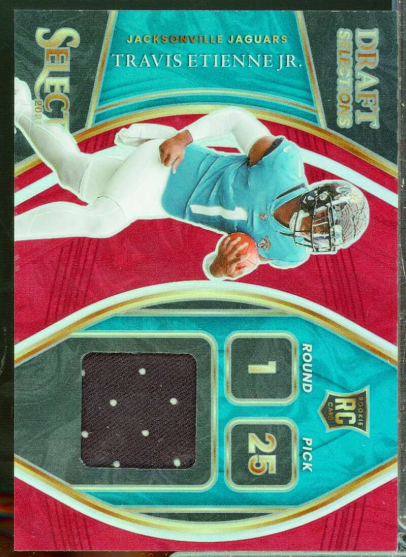 Travis Etienne Jr. Card 2021 Select Draft Selections Rookie Jersey Prizm Red #8  Image 1