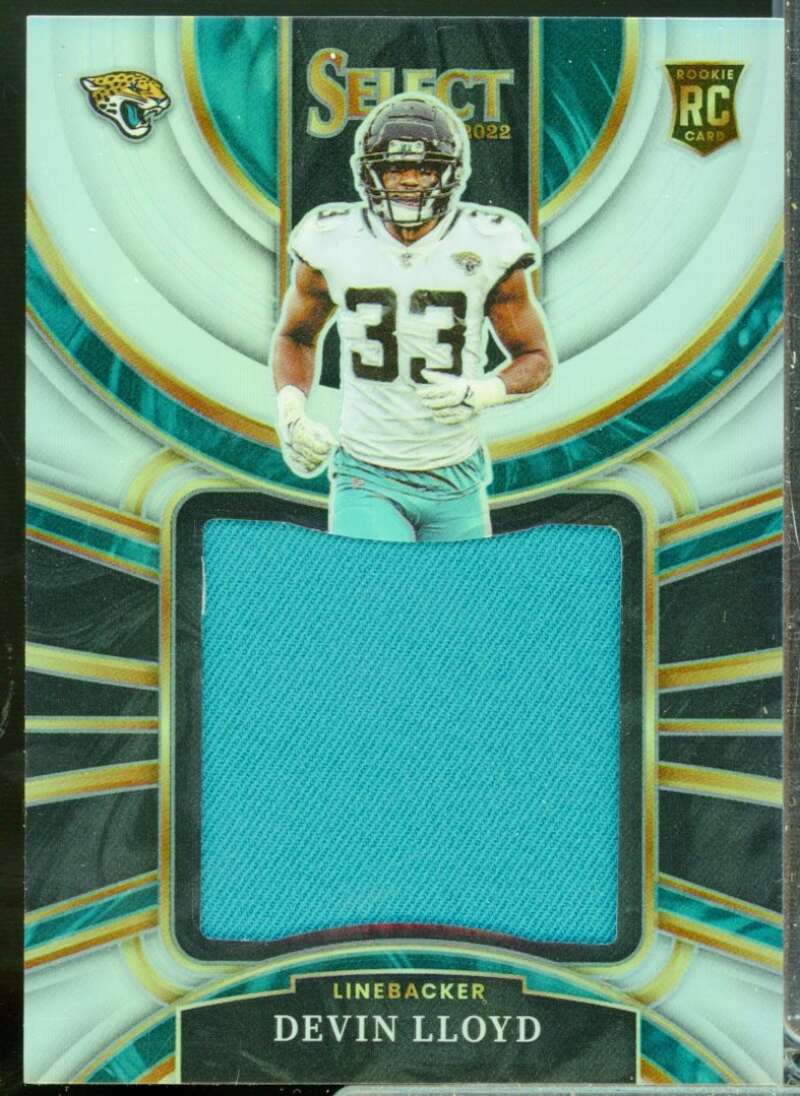 Devin Lloyd Card 2022 Select Jumbo Rookie Jersey Swatch Prizm #39  Image 1