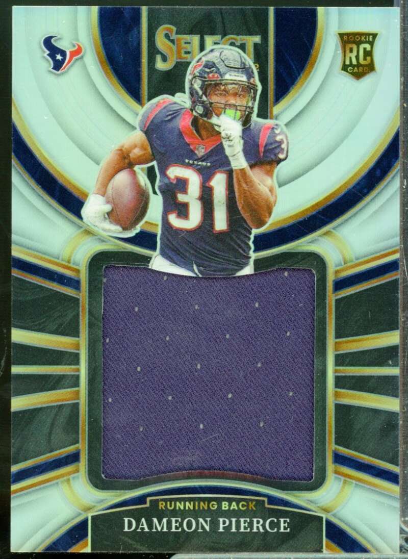Dameon Pierce Card 2022 Select Jumbo Rookie Jersey Swatch Prizm #37  Image 1