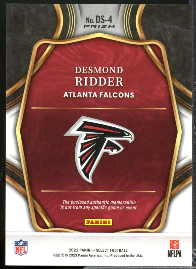 Desmond Ridder Card 2022 Select Draft Selections Rookie Jersey Prizm Red #4  Image 2