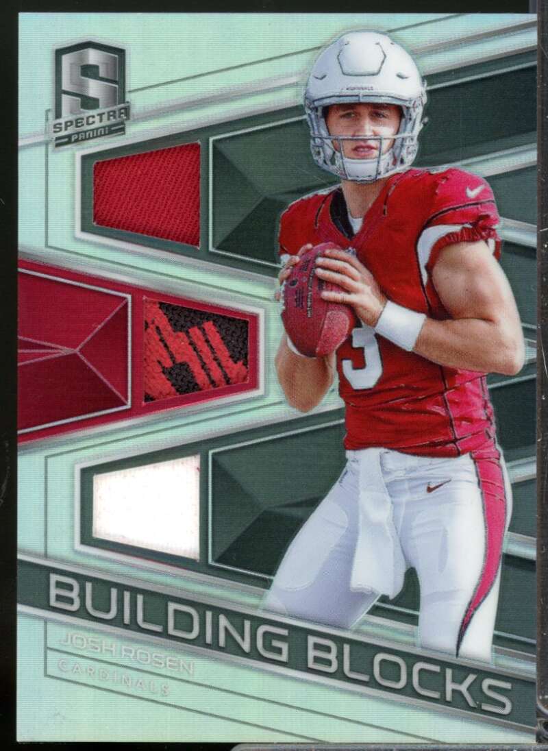 Josh Rosen Card 2018 Panini Spectra Building Blocks Rookie Jersey Materials #8  Image 1