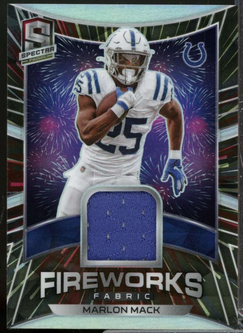 Marlon Mack Card 2020 Panini Spectra Fireworks Fabric Jersey Hyper #12  Image 1