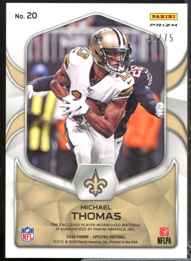 Michael Thomas Card 2020 Panini Spectra Brilliance Jersey Materials Hyper #20  Image 2