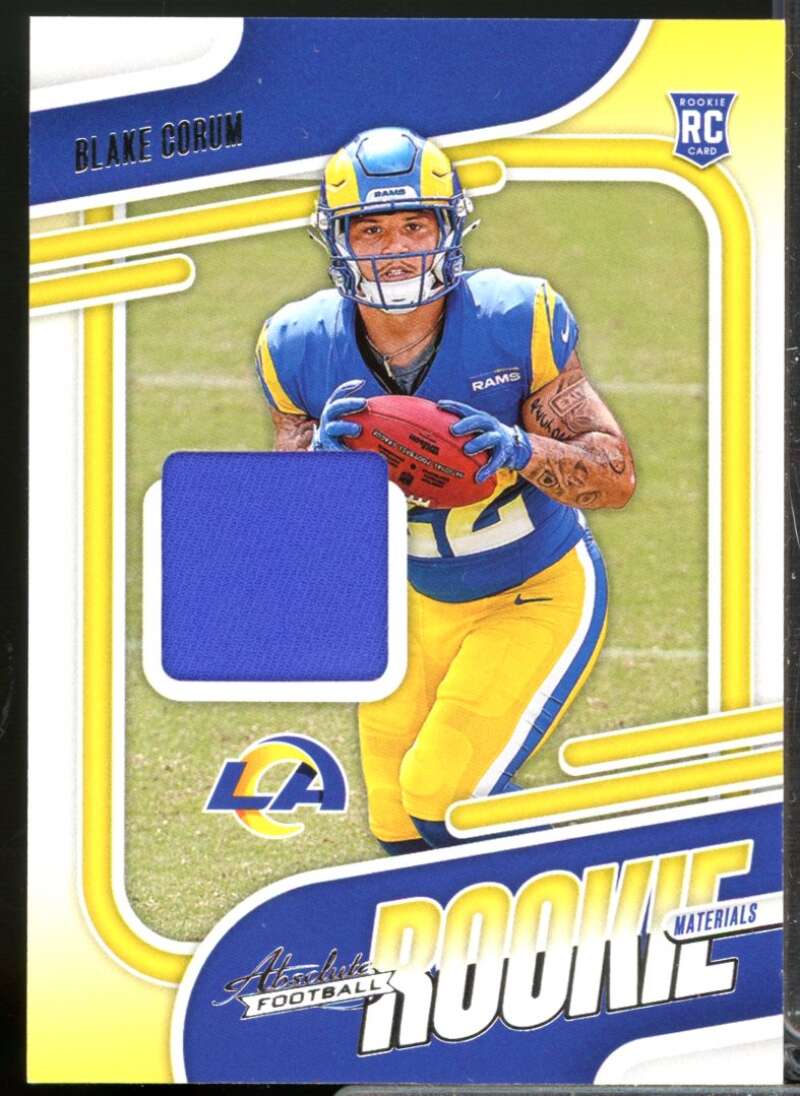 Blake Corum Card 2024 Absolute Absolute Rookie Jersey Materials #23  Image 1