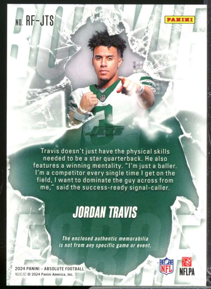 Jordan Travis Card 2024 Absolute Rookie Force Jerseys #12  Image 2