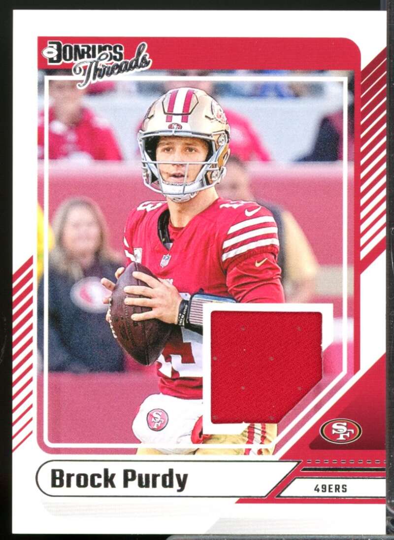 Brock Purdy Card 2024 Donruss Threads Jersey #35  Image 1