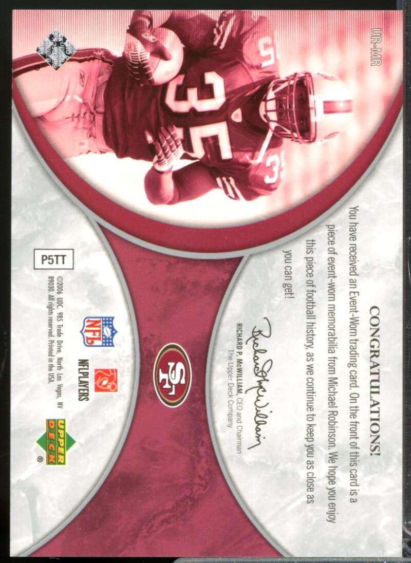 Michael Robinson /40 2006 Ultimate Collection Rookie Jerseys Spectrum #URMR  Image 2
