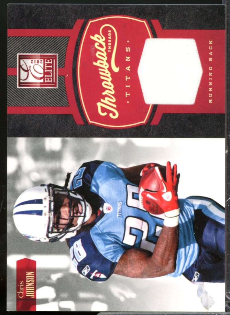 Chris Johnson /199 Card 2012 Elite Throwback Threads Jersey #15  Image 1