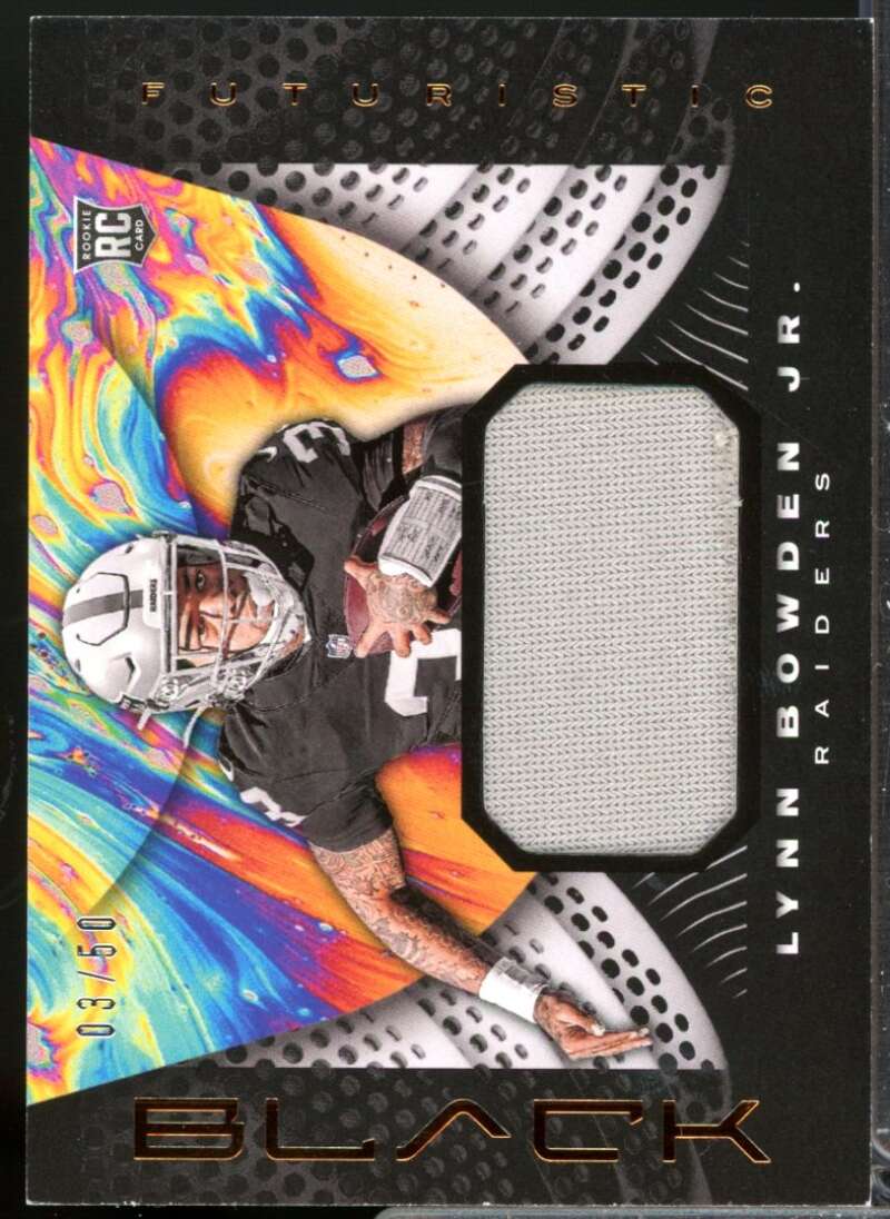 Lynn Bowden Jr. Card 2020 Panini Black Futuristic Rookie Jerseys Copper #32  Image 1