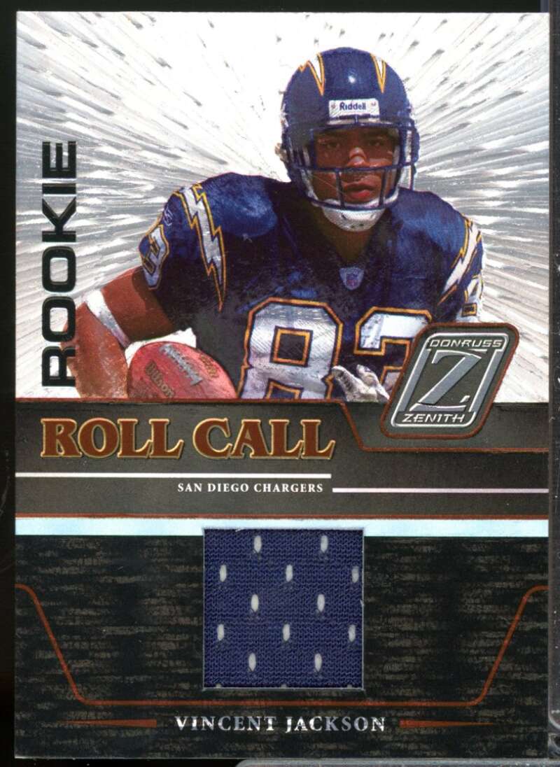 Vincent Jackson Card 2005 Zenith Rookie Roll Call Jerseys #RC29  Image 1