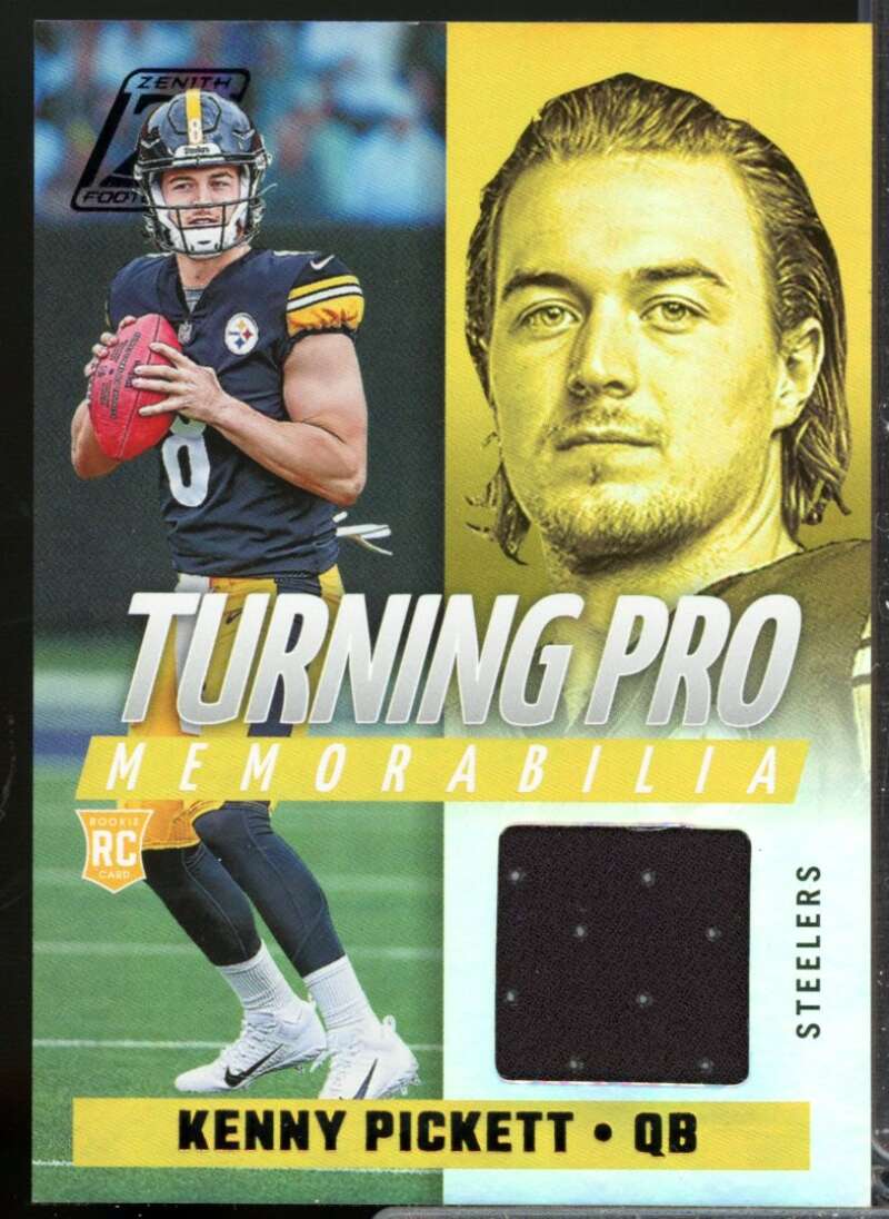 Kenny Pickett Card 2022 Zenith Turning Pro Memorabilia Rookie Jersey #1  Image 1