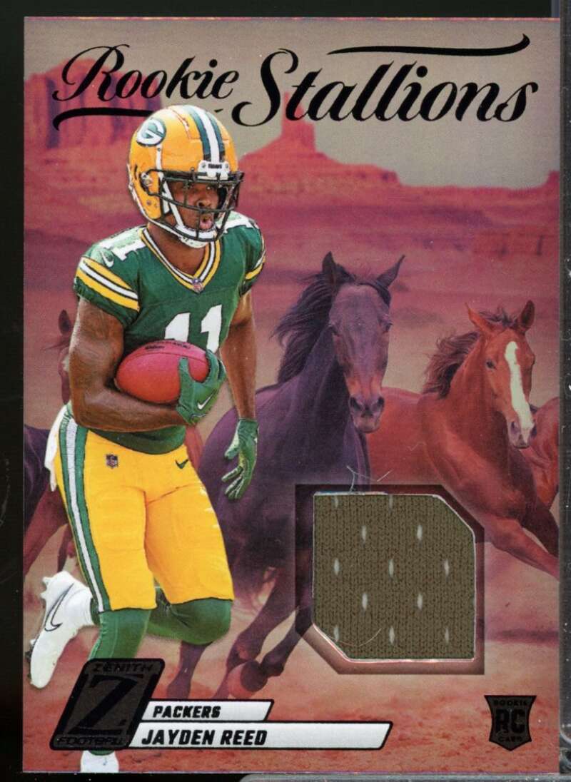 Jayden Reed Card 2023 Zenith Rookie Stallions Jerseys #19  Image 1
